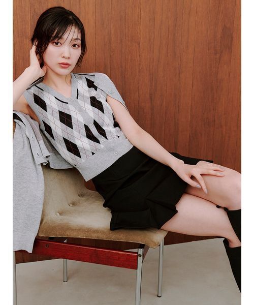 SNIDEL（スナイデル） ニットベスト ONE SIZE ブラウン レディース