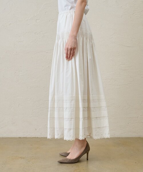 Whim Gazette（ウィム ガゼット） スカート 「GEMINI」スカラップ刺繍