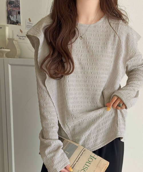 「classicalelf」 長袖カットソー X-LARGE ベージュ レディース_画像8