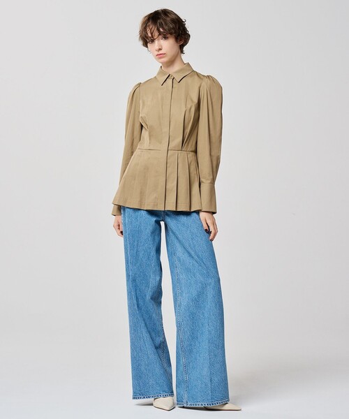 「uncrave」 長袖シャツ 1 ベージュ レディース_画像4