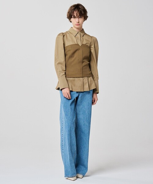 「uncrave」 長袖シャツ 1 ベージュ レディース_画像5