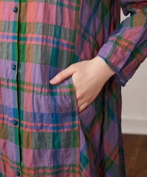 「Jocomomola」 長袖ブラウス 40 パープル レディース_画像9