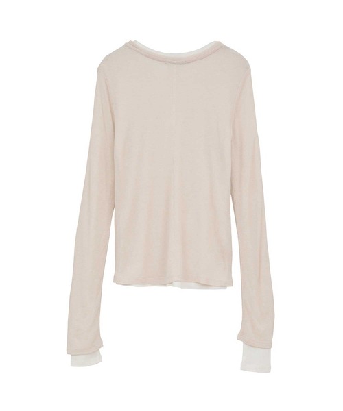 CLANE（クラネ） tシャツ 「CLANE/クラネ」SHEER LAYERED CUT TOPS