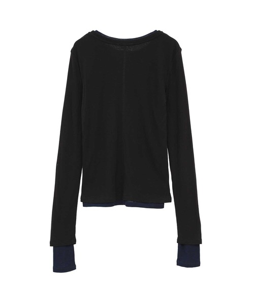 CLANE（クラネ） tシャツ 「CLANE/クラネ」SHEER LAYERED CUT TOPS