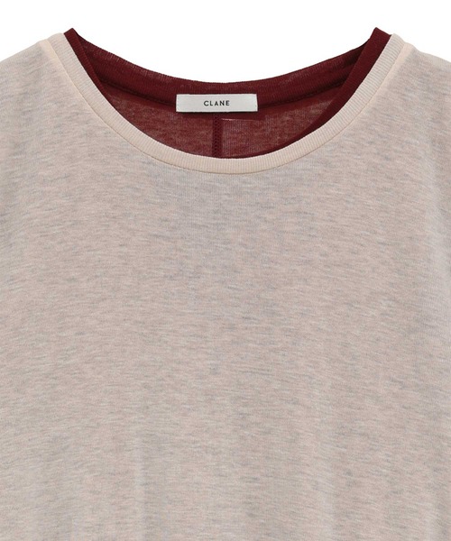 CLANE（クラネ） tシャツ 「CLANE/クラネ」SHEER LAYERED CUT TOPS