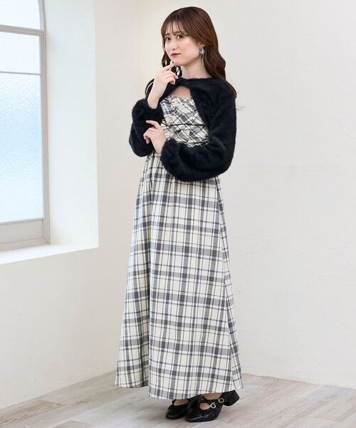 MAJESTIC LEGON(マジェスティックレゴン) ワンピース シャギーボレロ MAJESTIC LEGON(マジェスティックレゴン) ワンピース シャギーボレロ