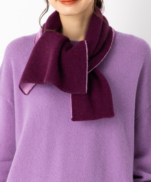 マフラー ストール ふんわりカシミヤ100％ リバーシブルマフラー