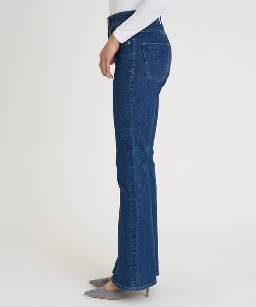 刺繍入りダークブルーブーツカットデニム INTERNATIONAL BASIC EDWIN エドウィン レディース インターナショナル