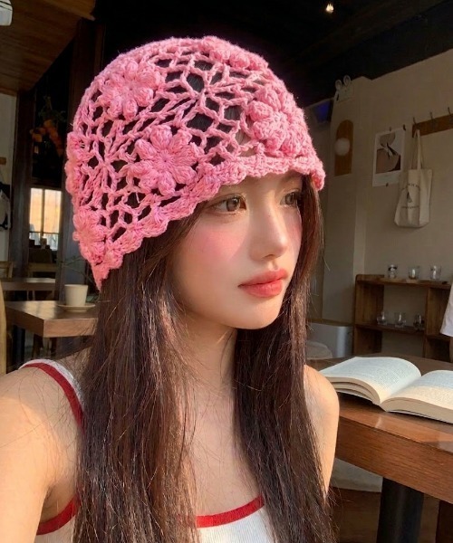 pyornim（ピョルニム） キャップ 帽子 「26年春夏新作」カギ編み