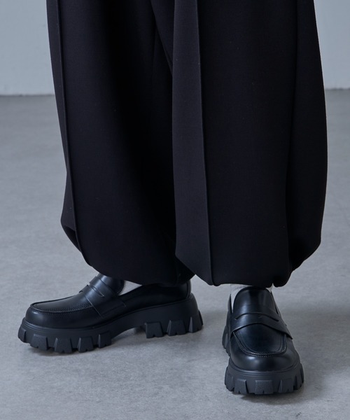 「Lui's」 ローファー 42 ブラック メンズ_画像3