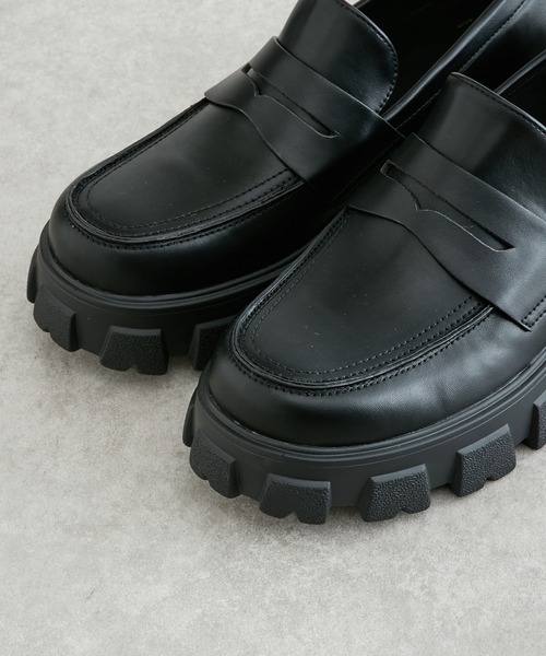 「Lui's」 ローファー 42 ブラック メンズ_画像9