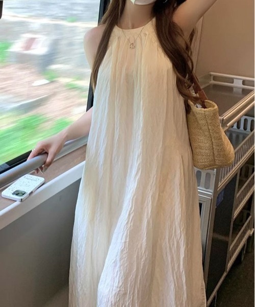 「SallyLunn」 キャミソールワンピース MEDIUM アイボリー レディース_画像3