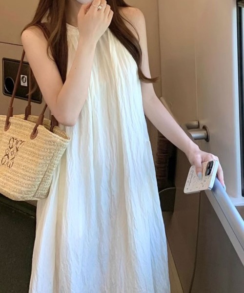 「SallyLunn」 キャミソールワンピース MEDIUM アイボリー レディース_画像5