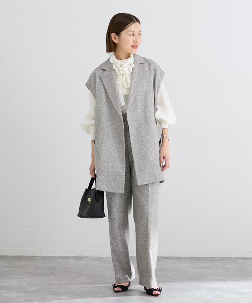 IENA（イエナ） スラックス パンツ ＆NAVY ツイーディーパンツ