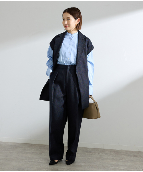 新品IENA IENA（イエナ） スラックス パンツ ＆NAVY ツイーディーパンツ