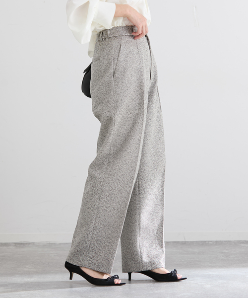 IENA（イエナ） スラックス パンツ ＆NAVY ツイーディーパンツ