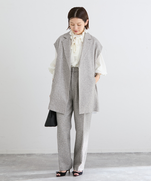 IENA（イエナ） スラックス パンツ ＆NAVY ツイーディーパンツ