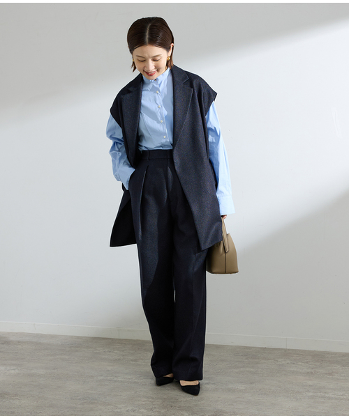 IENA（イエナ） スラックス パンツ ＆NAVY ツイーディーパンツ