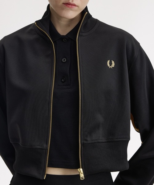 【新品タグ付き】FRED PERRY テープ トラックジャケット M BLACK FRED PERRY（フレッドペリー） ジャージ Taped Detail Track Jacket