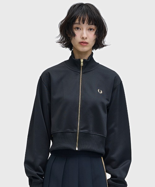 美品 フレッドペリー ツインテープ トラックジャケット ブラック Мサイズ Taped Track Jacket(S 198：BLACK): | FRED PERRY JAPAN | フレッド