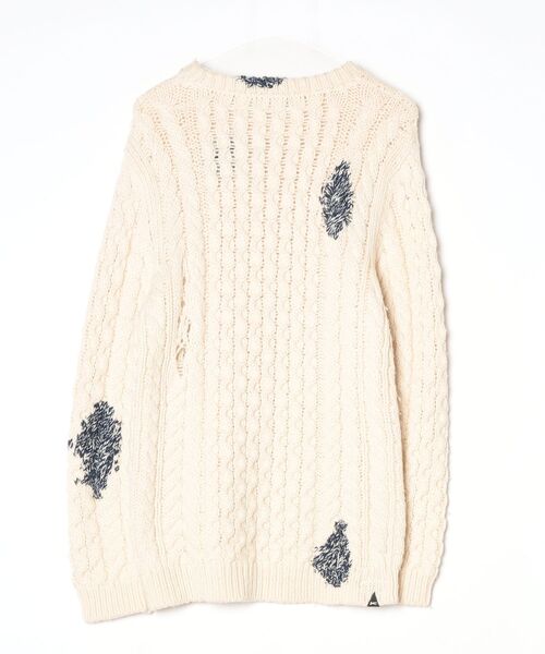 「DENHAM」 長袖ニット - ベージュ メンズ_画像2