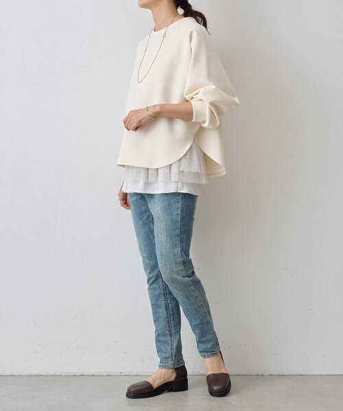 「BEARDSLEY」 長袖カットソー FREE アイボリー レディース_画像9