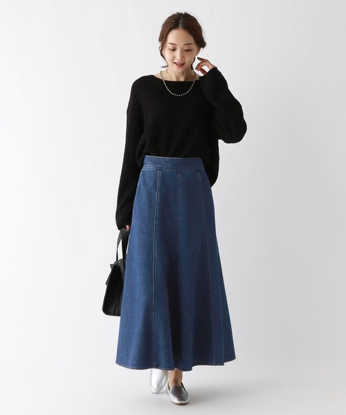 「GLOBAL WORK」 デニムスカート LARGE ブルー レディース_画像5