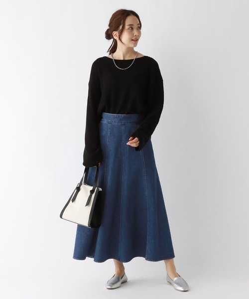 「GLOBAL WORK」 デニムスカート LARGE ブルー レディース_画像7