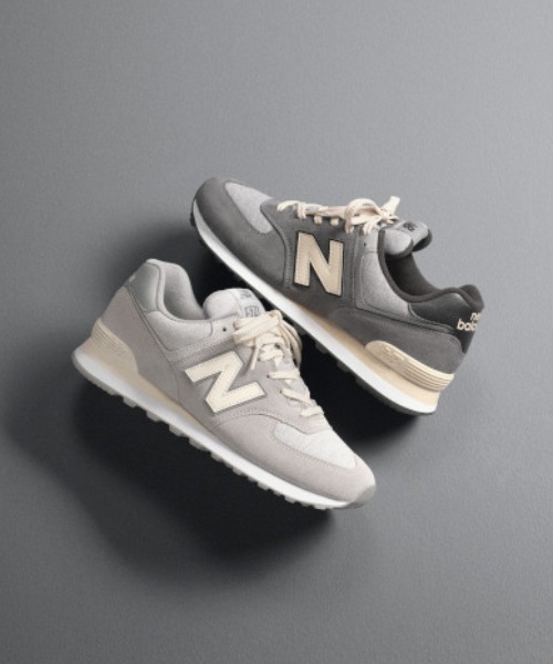 「New Balance」 ローカットスニーカー 27.5cm ライトグレー メンズ_画像9