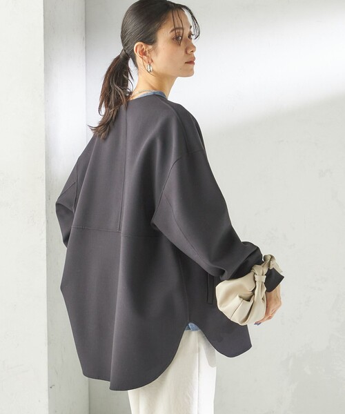 Spick&Span ノーカラーコート グレージュ 36 春秋兼用　羽織 楽天市場】ノーカラーコート（ブランドスピック＆スパン）（コート