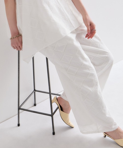 LE CERCLE par rope' パンツ スクエアレースイージーパンツ