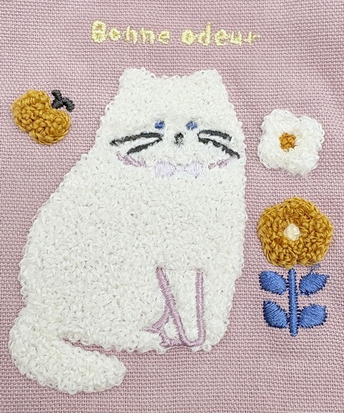 ポーチ ねこねこ 刺繍巾着 小物入れ レディース メンズ : ZOZOTOWN