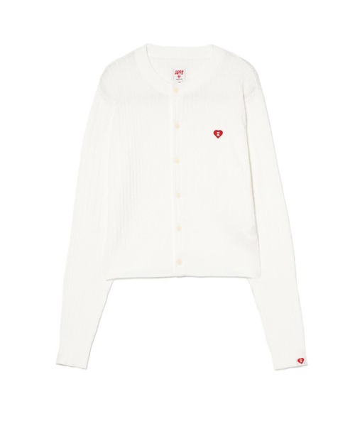 APEE ニット セーター HEART BADGE CARDIGAN #1 レディース : ZOZOTOWN