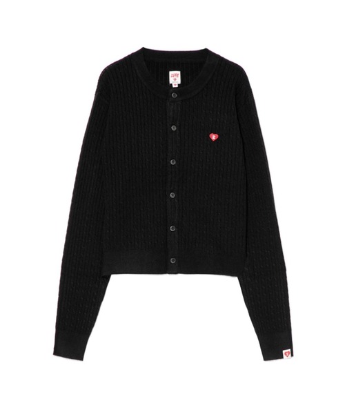 APEE ニット セーター HEART BADGE CARDIGAN #1 レディース : ZOZOTOWN
