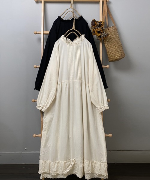 「aimoha」 長袖ワンピース FREE ブラック レディース_画像7