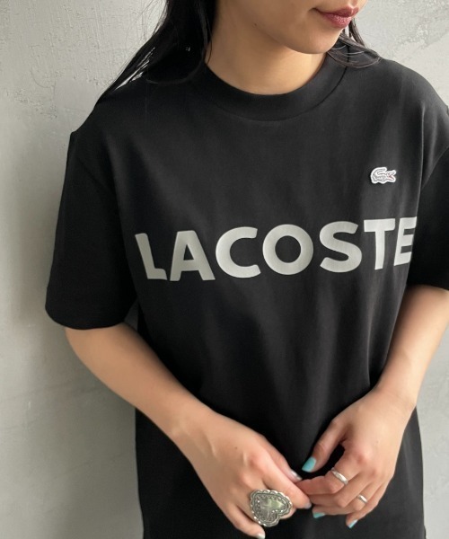 tシャツ 「LACOSTE/ラコステ」 ヘビーウェイト ロゴプリントTシャツ「追加」 レディース メンズの画像