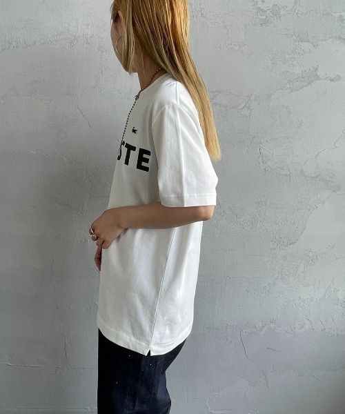 tシャツ 「LACOSTE/ラコステ」 ヘビーウェイト ロゴプリントTシャツ「追加」 レディース メンズの画像