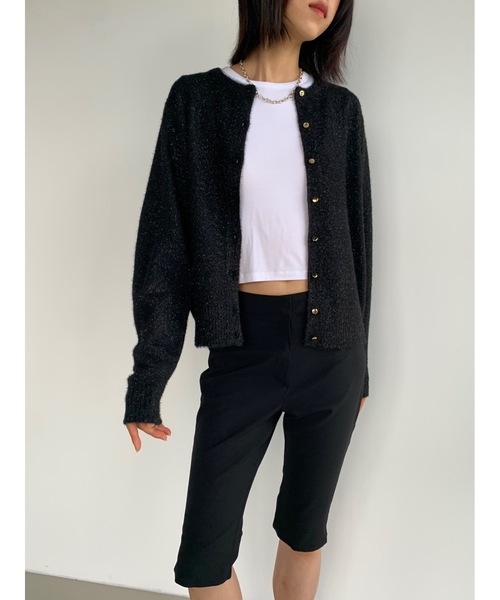 「Didot.showroom」 ニットカーディガン FREE シルバー レディース_画像3