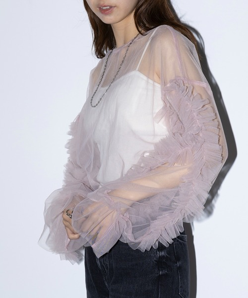 「MAISON BREEZE reveur」 長袖ブラウス FREE グレー レディース_画像6