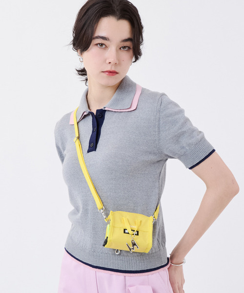 ★美品★LeSportsacショルダーバッグ　レモンメレンゲ　イエロー LeSportsac（レスポートサック） ショルダーバッグ バッグ MSGM MICRO