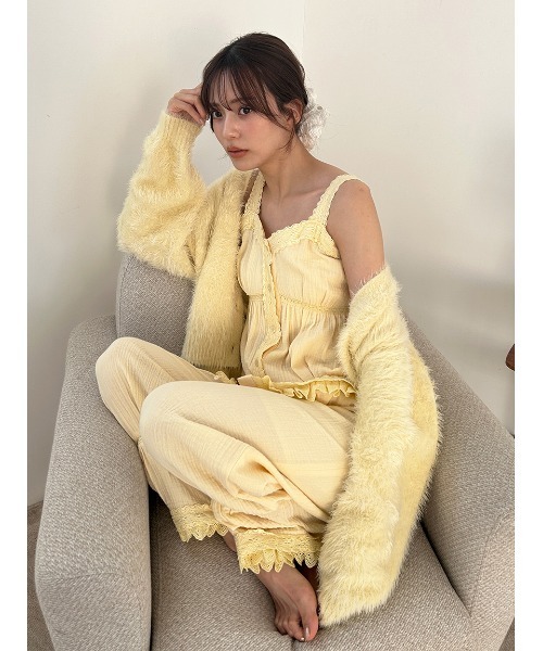 SNIDEL HOME パジャマ ルームウェア コットンガーゼロングパンツ