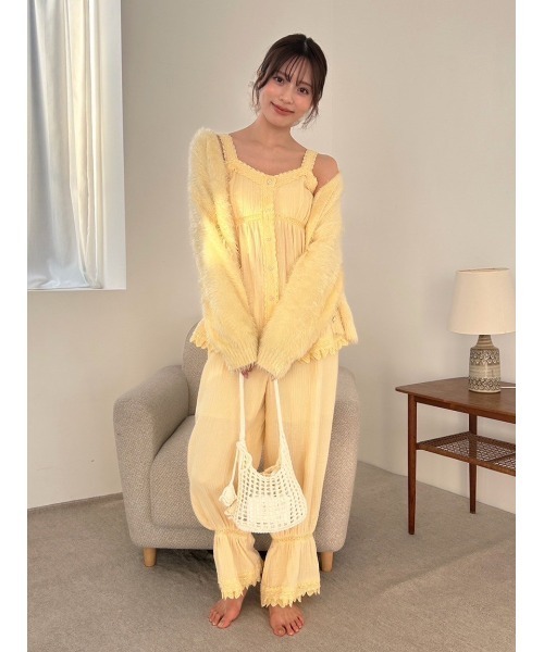 SNIDEL HOME パジャマ ルームウェア コットンガーゼロングパンツ
