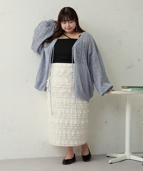 「Louiosy」 スカート 4L アイボリー レディース_画像6