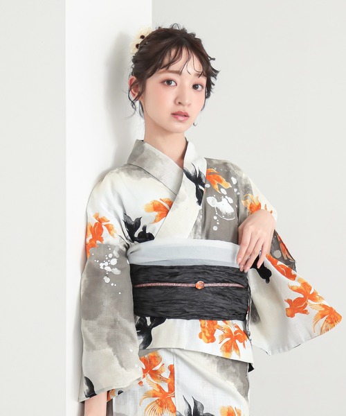 KIMONOMACHI 甚平 浴衣 「簡単着付け」レディース セパレート浴衣 2点