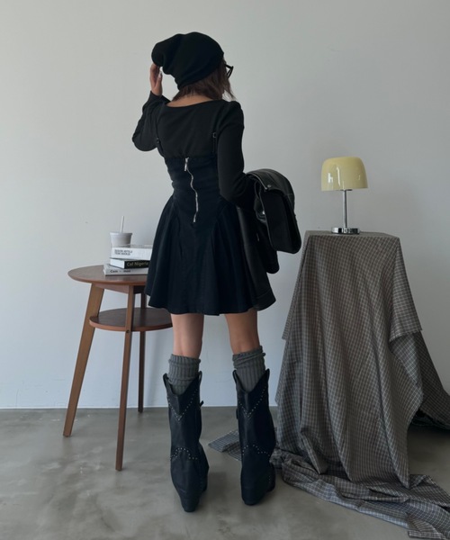 「SHAGGIE」 キャミソールワンピース FREE カーキ レディース_画像3