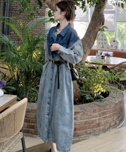 ワンピース デニムワンピ「韓国ファッション」 : ZOZOTOWN Yahoo!店 