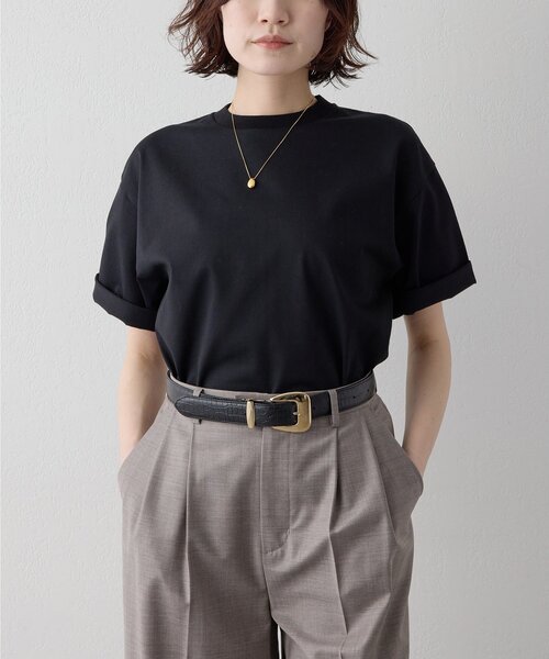 tシャツ 「Drawing Numbers」ハイツイストプレーンTシャツ レディースの画像