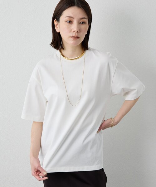 tシャツ 「Drawing Numbers」ハイツイストプレーンTシャツ レディースの画像