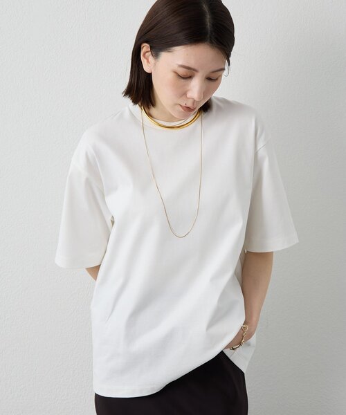 tシャツ 「Drawing Numbers」ハイツイストプレーンTシャツ レディースの画像