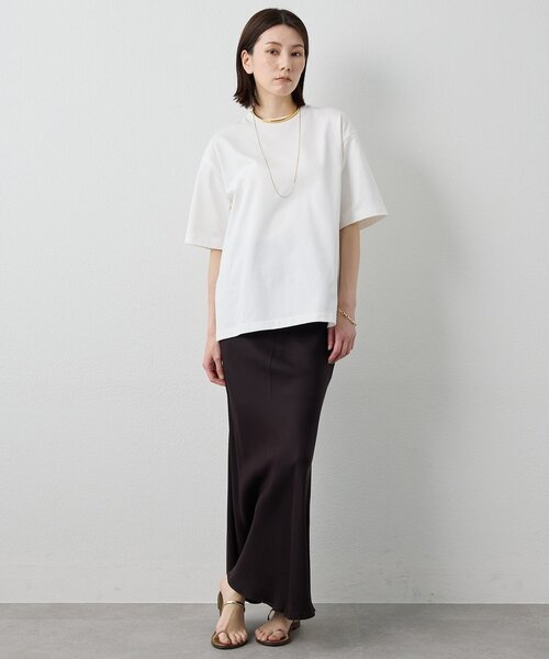 tシャツ 「Drawing Numbers」ハイツイストプレーンTシャツ レディースの画像